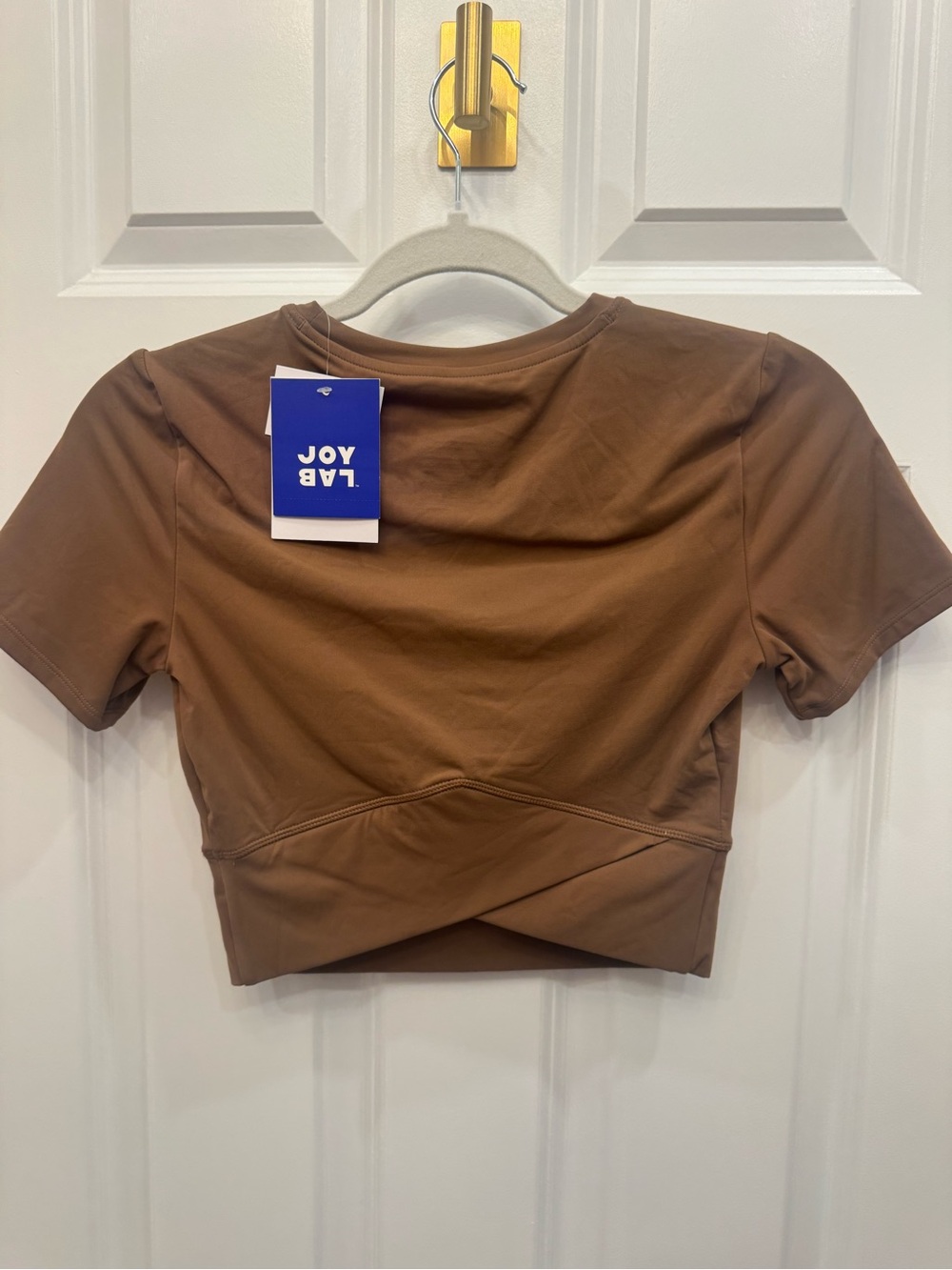 JoyLab Cropped Short Sleeve Tee Crossed Back New - Picture 5 of 5